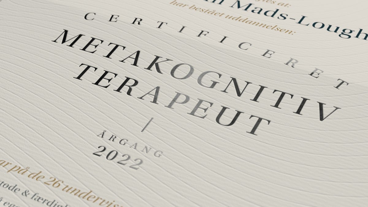 Certificeret Metakognitiv Terapeut